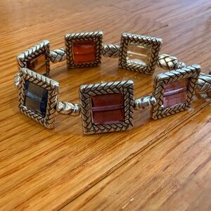 The Colors of Spring Blooms in this Vintage Glass-Bead Brighton Bracelet